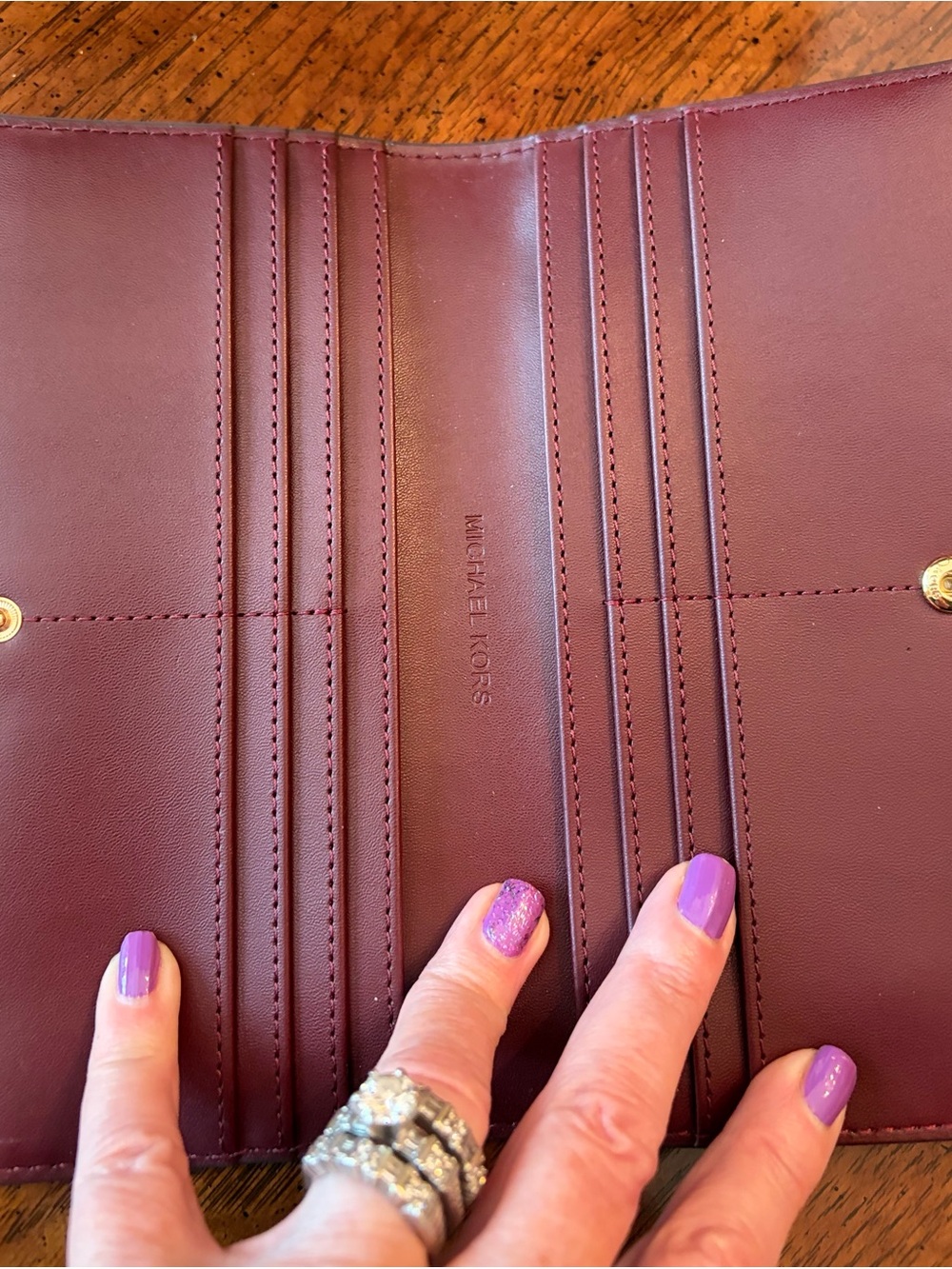 Michael Kors Jet Set Bag (NWOT) and Reed Wallet in Oxblood (NWT) - Picture 5 of 10